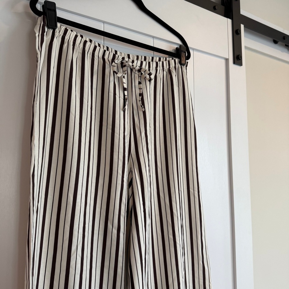 NWT ASOS Design Striped Wide Leg Lounge Pants Size M - Picture 2 of 9